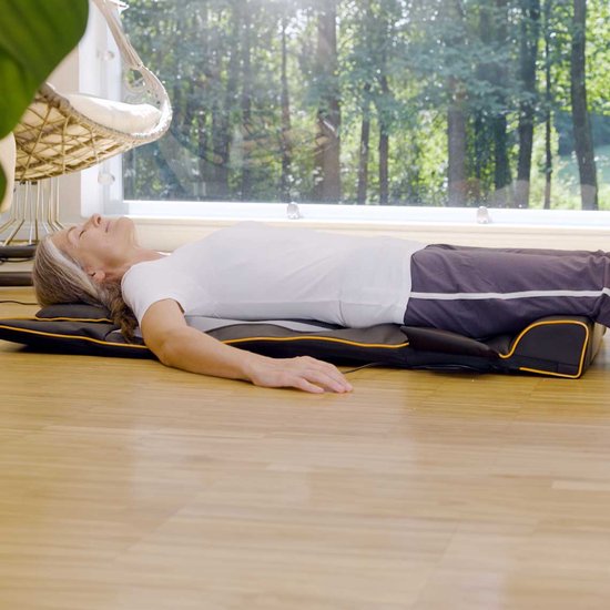 Belena Air Stretch - Tapis de massage lombaire et de yoga - Tapis de massage pour tout le corps avec fonction chauffante - Massage - Étirements - 4 programmes - 3 niveaux d'intensité - Télécommande incluse