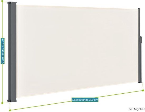 Juskys Brise-vent / Parasol Dubaï - 300 x 180 cm - Beige