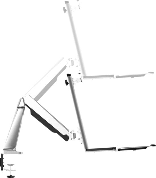 Poste de travail assis-debout - support de moniteur avec clavier - poste de travail