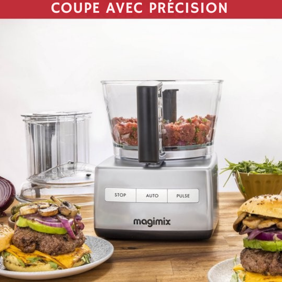 Robot de cuisine Magimix CS 5200 XL Premium - Avec presse-agrumes 1100 W - Chrome mat