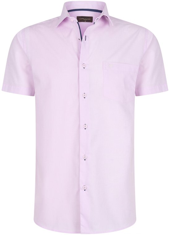 Cappuccino Italia - Chemises Hommes Manches Courtes Palermo - Rose - Taille 3XL
