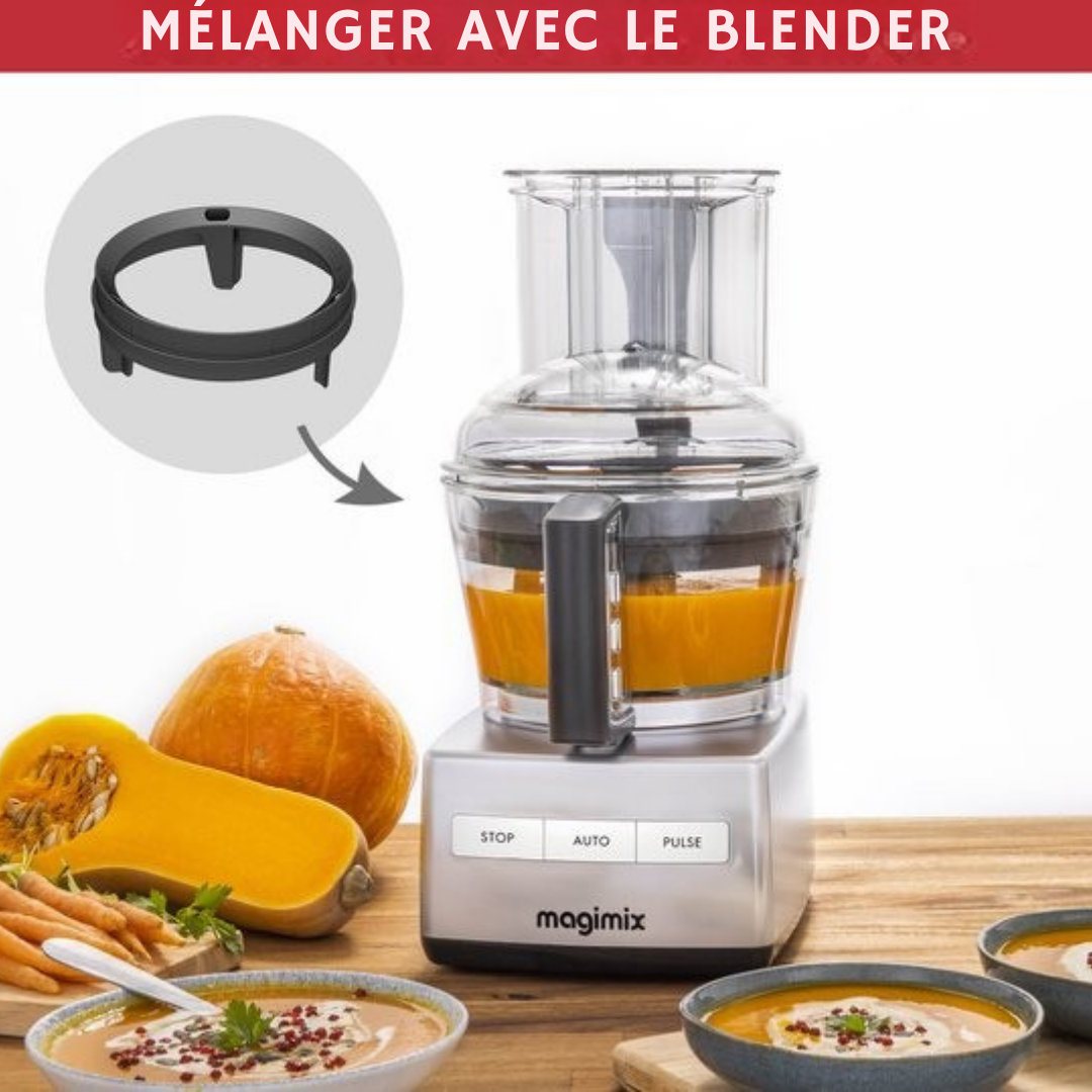 Robot de cuisine Magimix CS 5200 XL Premium - Avec presse-agrumes 1100 W - Chrome mat