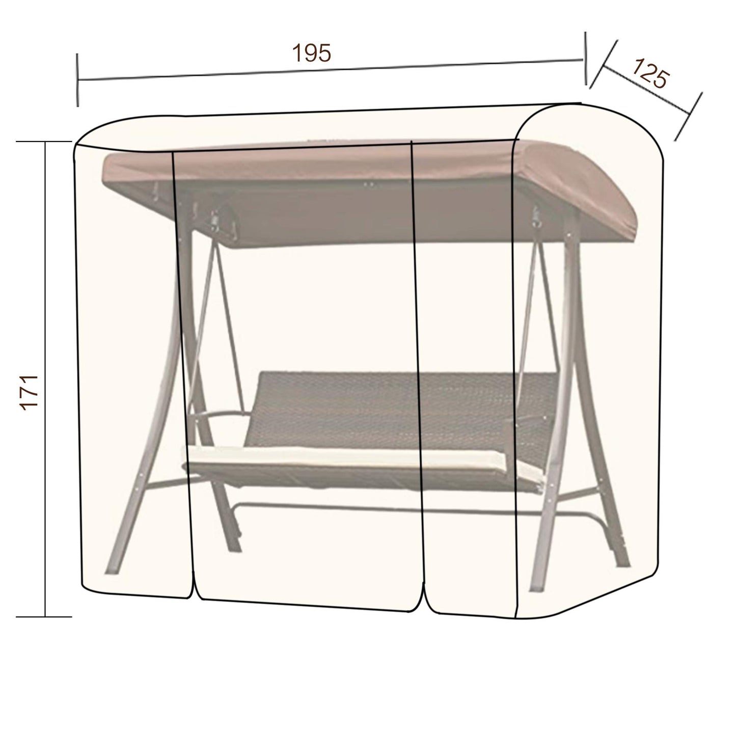 Housse de protection Angel Living pour balancelle Hollywood - imperméable et résistante aux UV - bleue