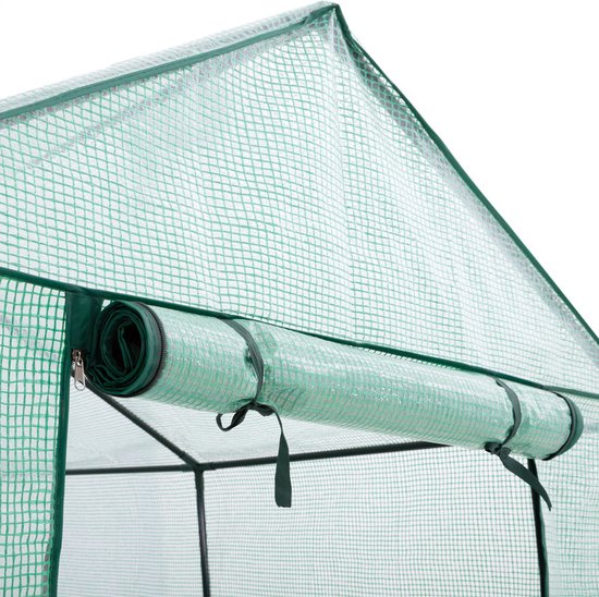 Serre Gardebruk 2.23m² - 4 étagères et 4 fenêtres - 190x186x120cm