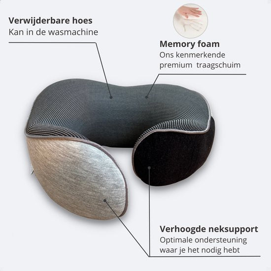 Oreiller cervical avion/voiture - oreiller de voyage - mousse à mémoire de forme - oreiller cervical ergonomique - oreiller de voyage - mousse à mémoire de forme