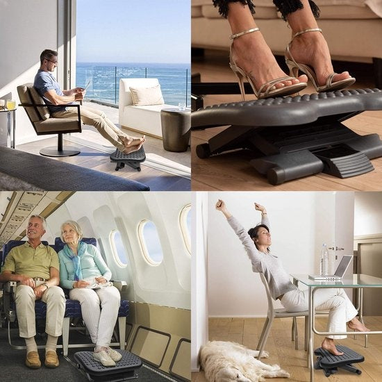Strex Footrest Ergonomic - Adjustable - Anti-slip - Footrest Desk - DIN 4556