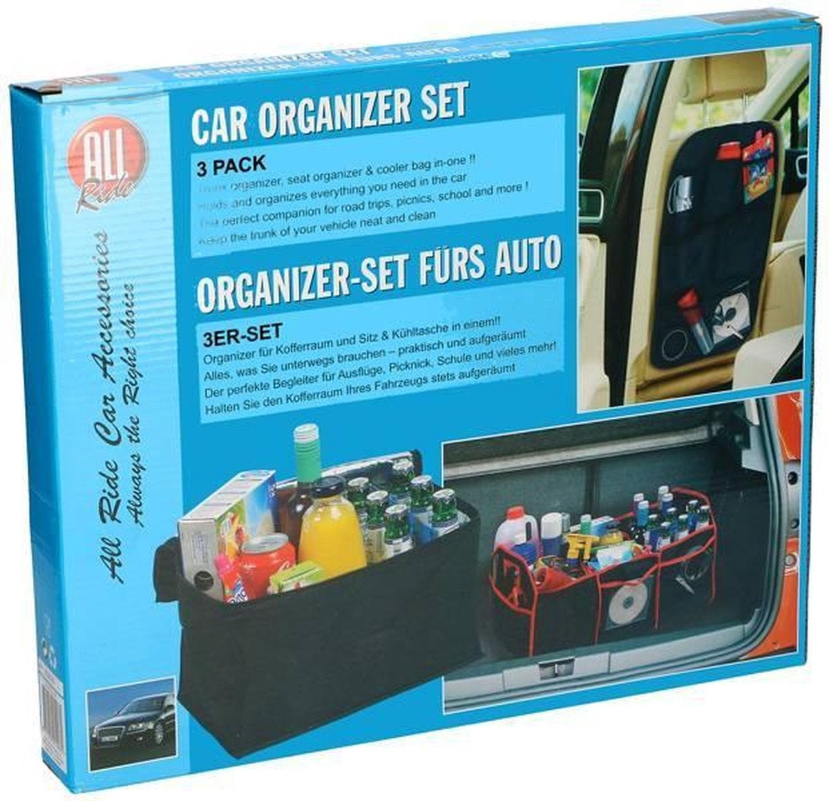 All Ride Opbergset voor auto 3 delig