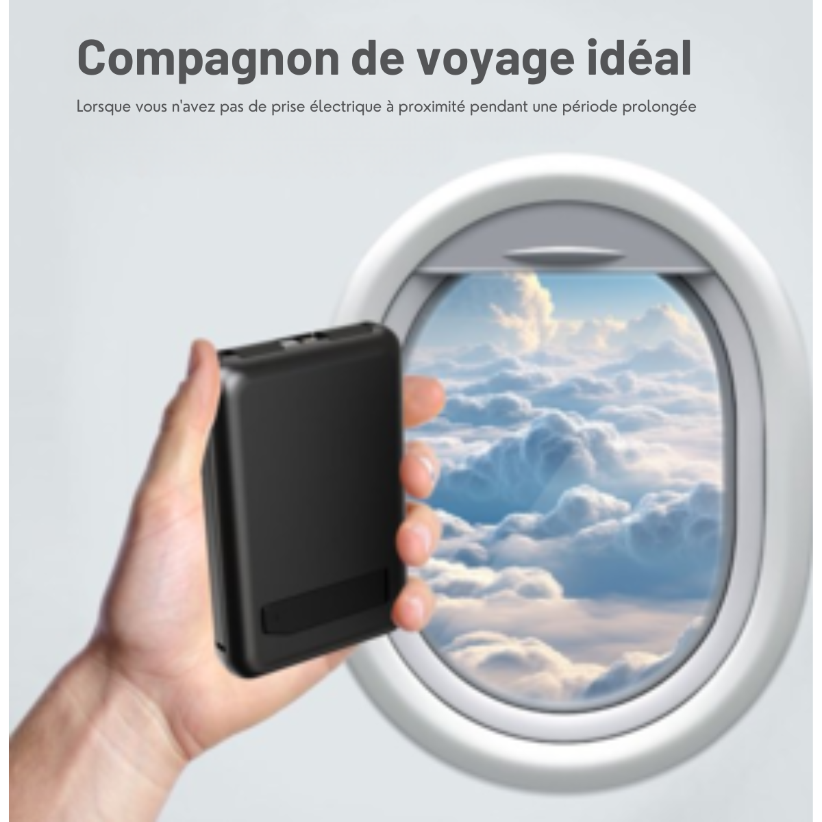 imoshion 4-in-1 Powerbank 10000 mAh avec câbles intégrés - Compatible Magsafe - Chargeur rapide 20W - Indicateur LED - USB C - Wireless Powerbank Adapté à iPhone 12/13/14/15/16 - Noir