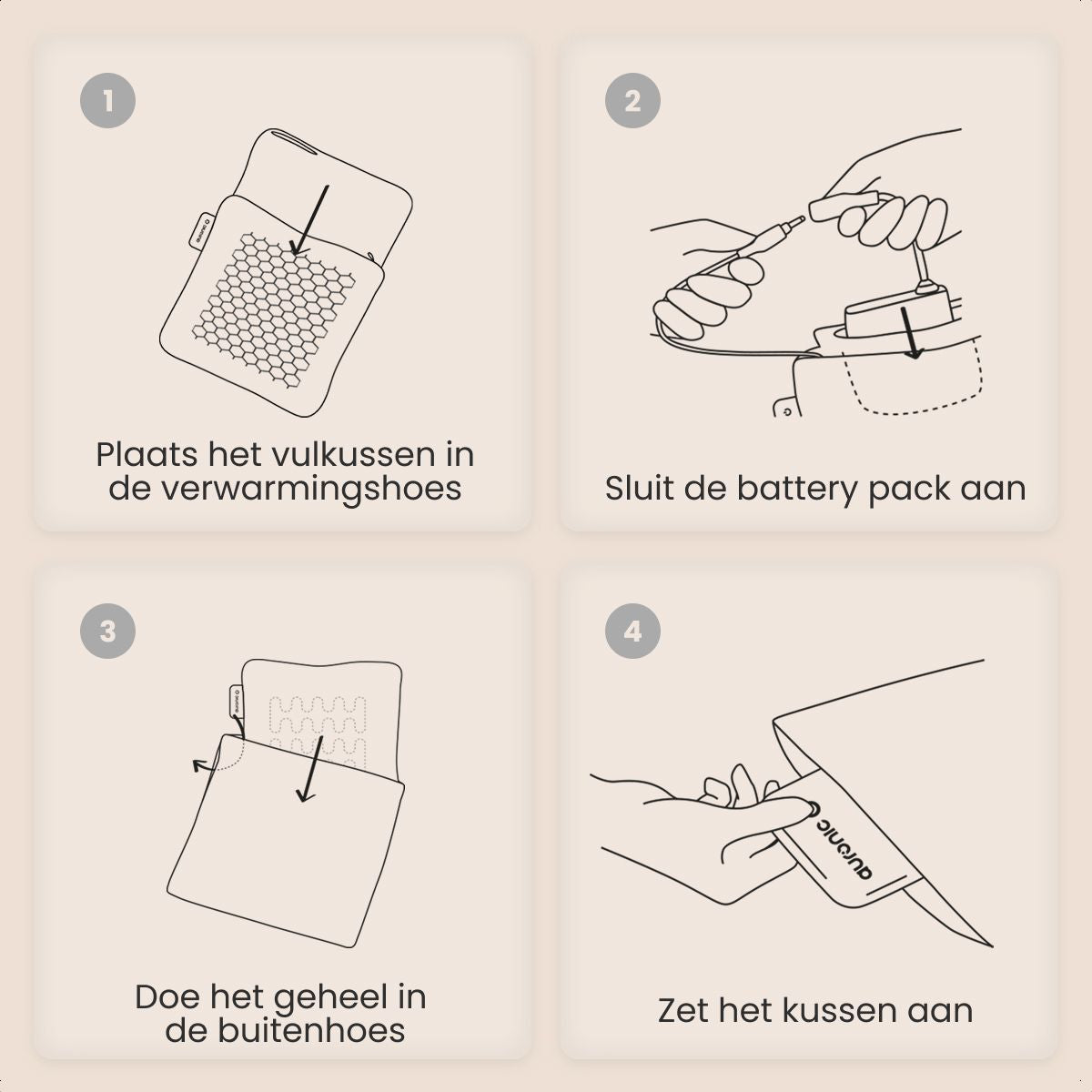 Coussin thermique Teddy - 45x45 - Gris