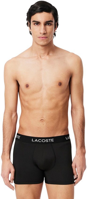 Caleçon Lacoste homme en microfibre 3P basic black