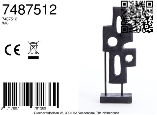 Light & Living - Ornement SALIO - 19x9.5x45cm - Noir