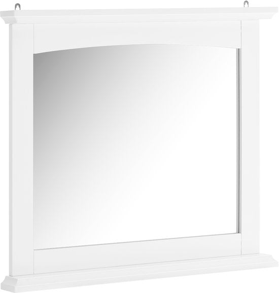 SoBuy Miroir, salle de bain, blanc, 60 x 6 x 53,5 cm, en MDF E1 et verre, BZR212-W
