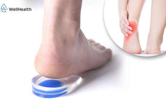 Wellhealth - Coussinets d'épine calcanéenne confortables pour un soutien supplémentaire - Hommes - 2 paires