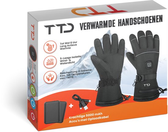 TTD® Heated Gloves XL - Gants chauffants rechargeables
