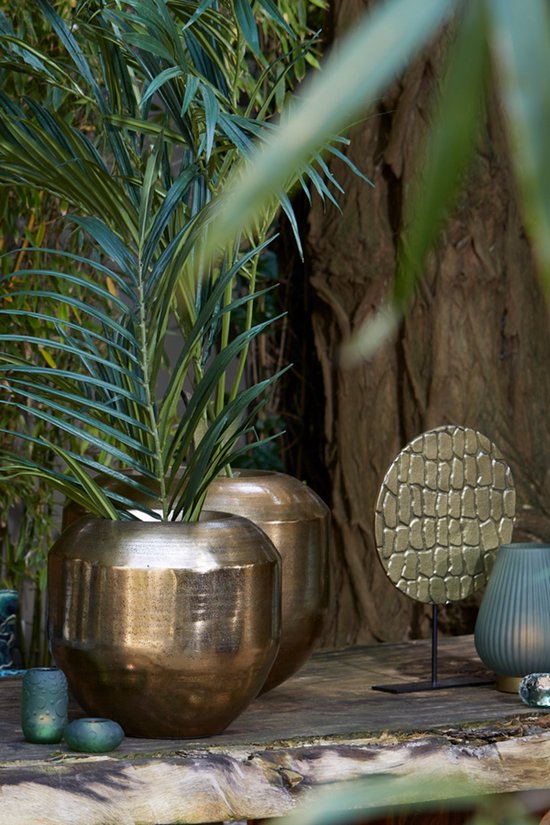 Light & Living Pot de fleurs Louie - Or antique - Ø40cm - Moderne