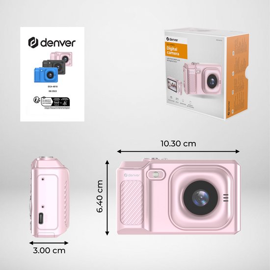Denver Caméra numérique Full HD - 48MP - Caméra Vlog - Photo et vidéo - Caméra - DCA4818P