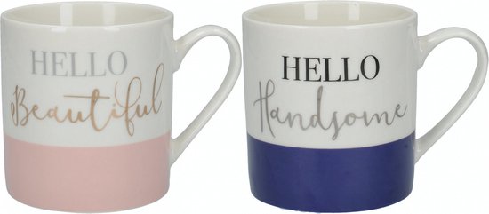 Kitchencraft Mugs Ava & I 295 Ml Ceramic Blue/Pink