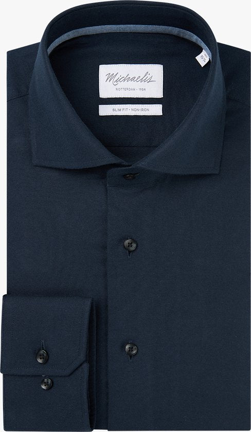 Chemise Michaelis slim fit pour homme - dobby - vert - Repassage facile - Taille : 40