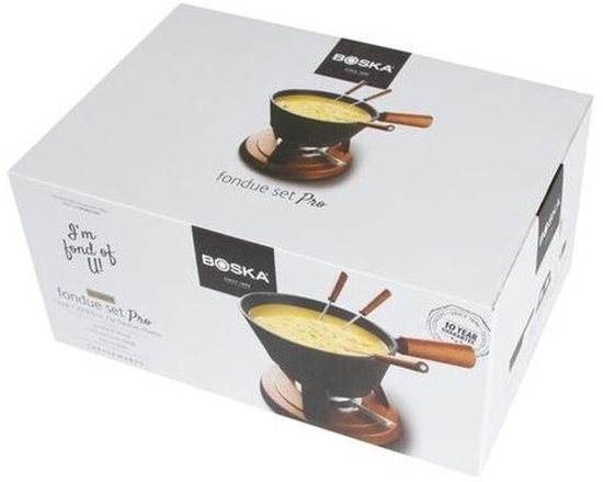 Boska Fondue Set Pro - Fondue au fromage - pour toute table de cuisson - 1.2 L - Noir