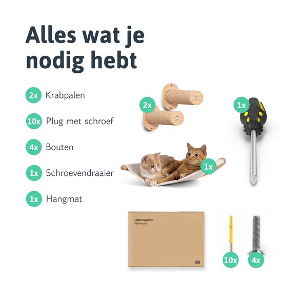 LBB Mur d'escalade pour chat avec hamac - Griffoirs avec hamac - Mur d'escalade - Mur de griffoirs - Griffoirs pour grands chats - Jouets pour chats