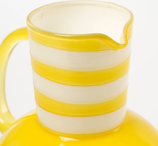 Mica Decorations Vase Bazaar - H21 x Ø18 cm - Verre - Jaune