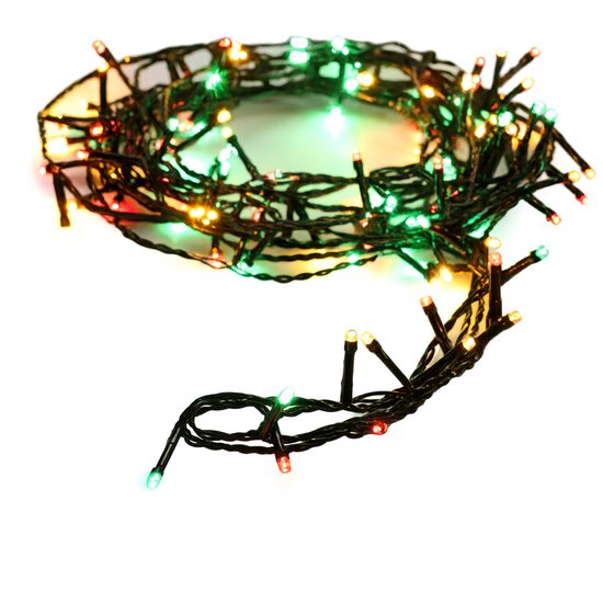 Lumières de Noël 40 led- 3m - trois tons traditionnel - Minuterie - Fonctions d'éclairage - Mémoire - Extérieur