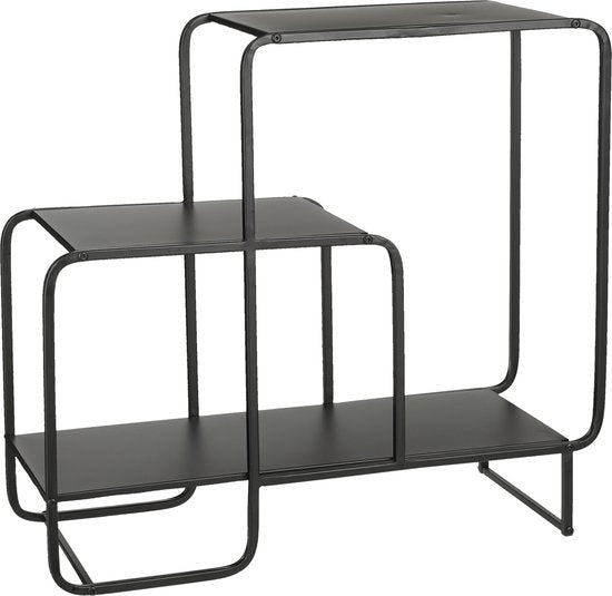 Etagère Mica Decorations - 3 plateaux - Métal - L70 x L30 x H76 cm - Noir