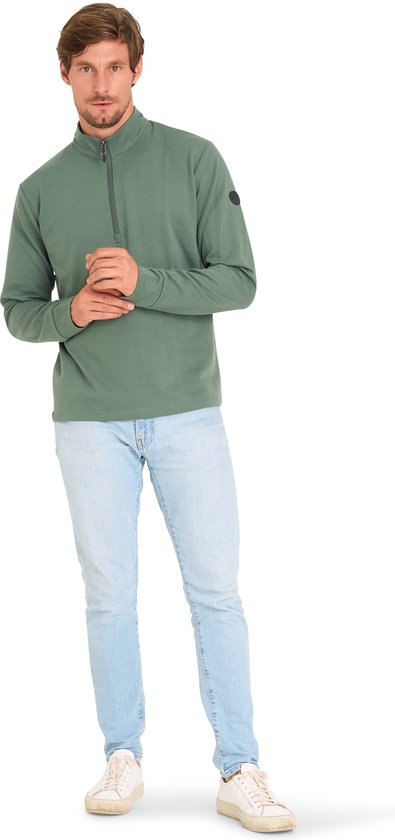 Mario Russo Pique Longsleeve Shirt - Sweater Men - Sweater Men - Turtleneck Men - L - Green