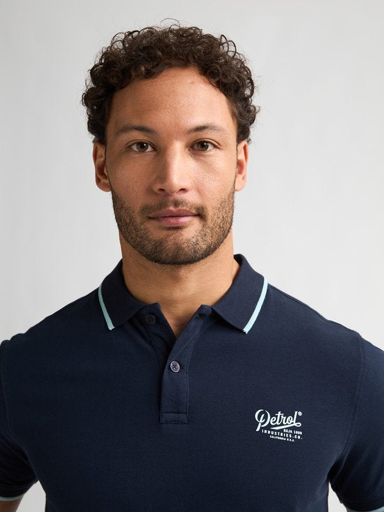 Petrol Industries - Polo à manches courtes Rallye pour homme - Bleu - Taille XL