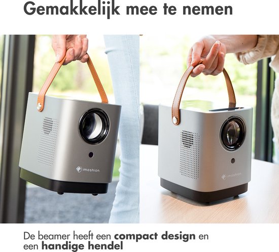 iMoshion Portable Beamer - Mini Beamer / Projecteur Full HD - Streaming via WiFi - Noir