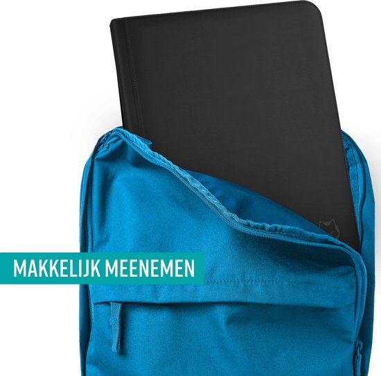 Reliure Toploader pour 282 cartes - Toploaders de collection de qualité supérieure avec fermeture éclair - Reliure pour cartes à collectionner - 9 poches - Faux cuir - Noir