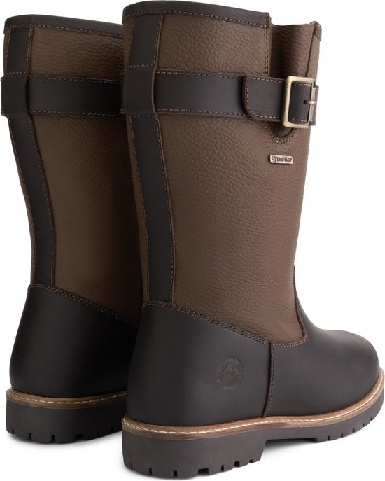 Travelin' Finnmark - Botte imperméable pour femme - Doublée de laine - Marron foncé - Taille 37