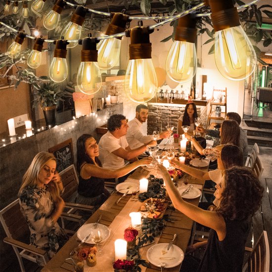 Guirlande lumineuse extérieur - EverNeeds - avec câble lumineux - 15 LED - 15 mètres - IP65