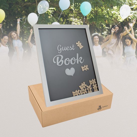 Décoration de fête de naissance & Livre d'or de naissance - Décoration de fête de naissance - Livre à remplir - Accessoires inclus