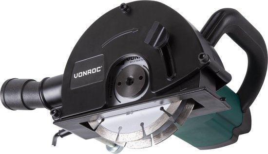 Rainureuse murale - VONROC - Machine à rainurer - 1700W - Ø150MM - Incl. 2 disques diamantés & sac de rangement