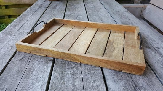 Plateau - Bois - Rectangle - 57 x 38 x 4 cm - Varios