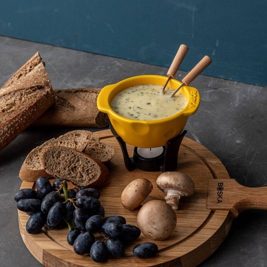 Boska Set à fondue Mini Cheesy - Pour fondue au fromage et sauce - 300 ml - Récipient à fondue lavable au lave-vaisselle