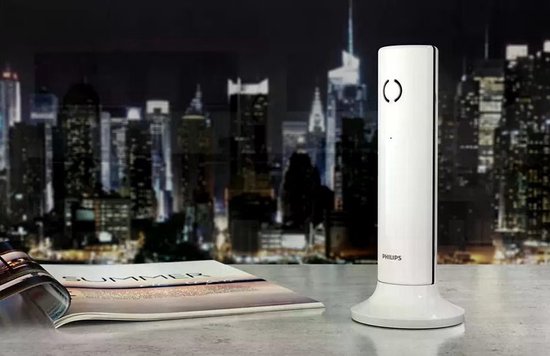 Téléphone domestique Philips Linea M4501W/01 - Téléphone DECT - 1 combiné - Blanc
