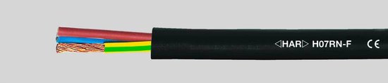 Helukabel 37045 Câble en caoutchouc H07RN-F 4 G 1,50 mm² Noir 100 m