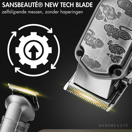 Tondeuse professionnelle 5 en 1 sans fil - Sansbeauté - Tondeuse cheveux homme - Cheveux - Tondeuse cheveux - Machine à cheveux pour coiffeur - Tondeuse cheveux - Tondeuse barbe - Tondeuse cheveux Barbe - Tondeuse Bouddha pour coiffeur - Barber Set - Set