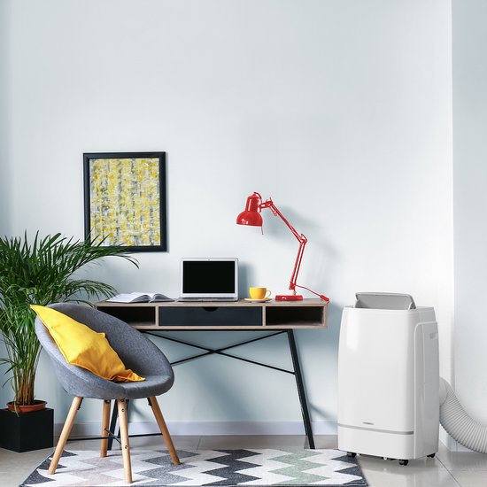 Climatisateur mobile - Auronic - 12,000 BTU - 4-in-1 - Climatisation avec 2 kits d'étanchéité pour fenêtres - Chambre à coucher - Salon - rafraîchir jusqu'à 35 m² - blanc