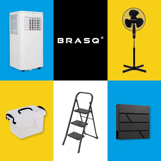 BRASQ Cendrier sur pied en acier inoxydable - Cendrier d'extérieur avec poubelle de 20 litres - Poteau fumeur - Poubelle avec cendrier