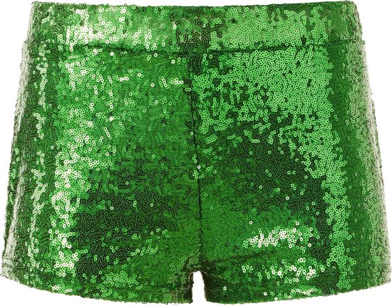 Dressforfun Short à paillettes vert M - habillage costume halloween habillage soirée carnaval - 303902