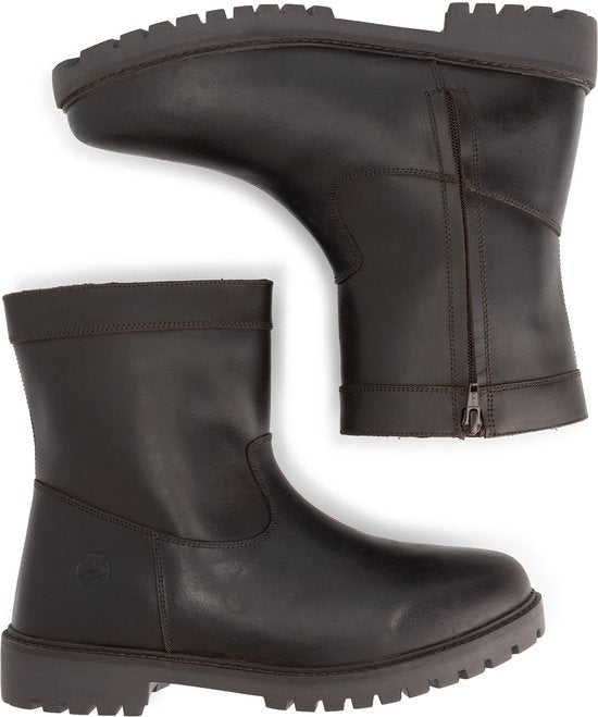 Travelin' Husby Hommes - Bottes - Doublées de laine - Marron foncé - Taille 42