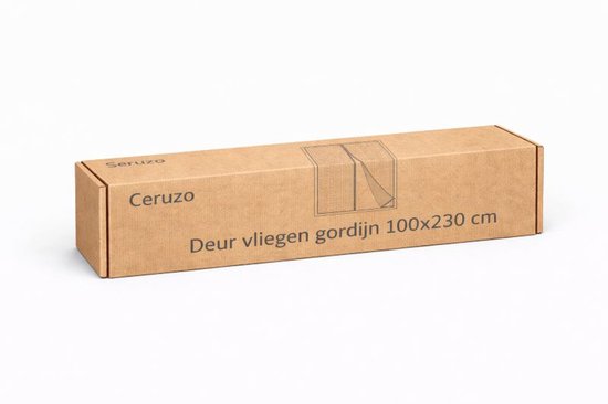 Ceruzo Rideau de porte 100x230 cm - Magnétique - Rideau à mouche - Noir - Velcro