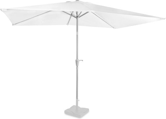 Parasol Rapallo VONROC Premium, 200x300cm, Inclinable, Toile résistante aux UV, Housse de protection incluse, Blanc