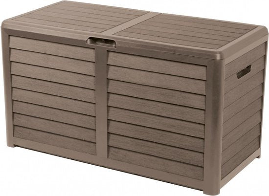 Lifetime Garden Boîte à coussins 420L - Boîte à coussins pour l'extérieur - 117,3 x 65,3 x 54,8 cm - Boîte de rangement pour le jardin - Taupe