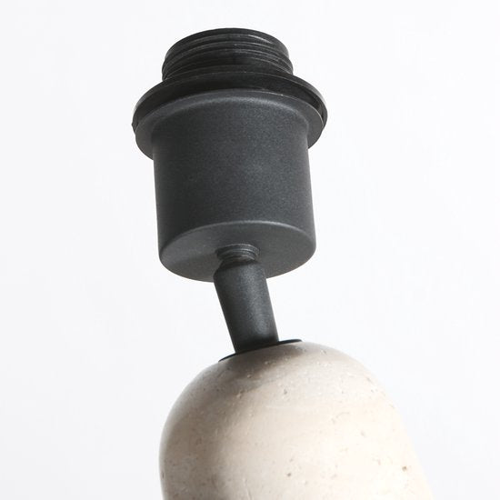 Anne Lighting - lampe à poser - Travino - crème - pierre - Ø 10cm - E27 - 4401CR