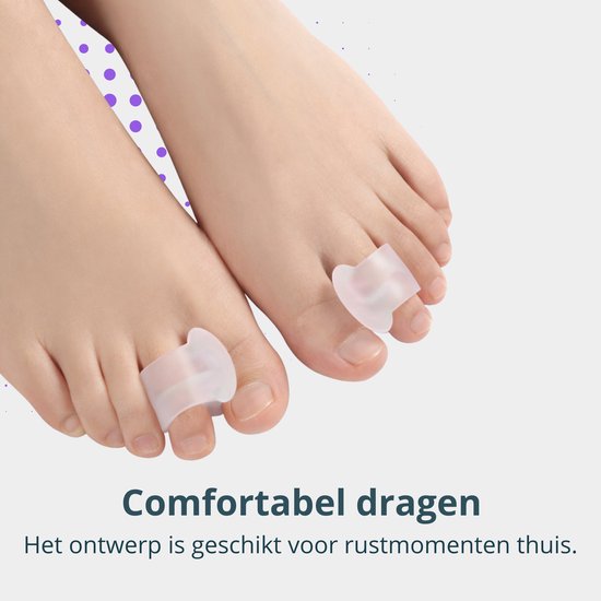 VeryGoods™ Hallux Valgus Toe Corrector - Toe Spreader Big toe - 2 Pieces - Toe protector - Hammer toe - Toe spreaders