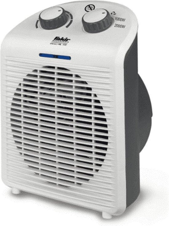 Fakir Trend HL 100 Poêle électrique - Chauffage avec ventilateur - Blanc/Gris